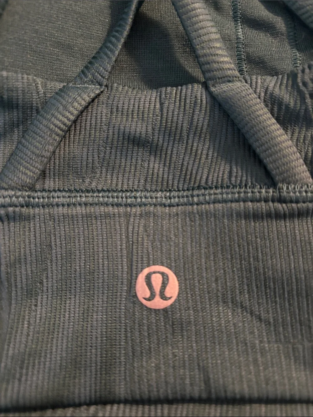 Lululemon Energy Bra Long Line *Ribbed, Storm Teal, Size 14